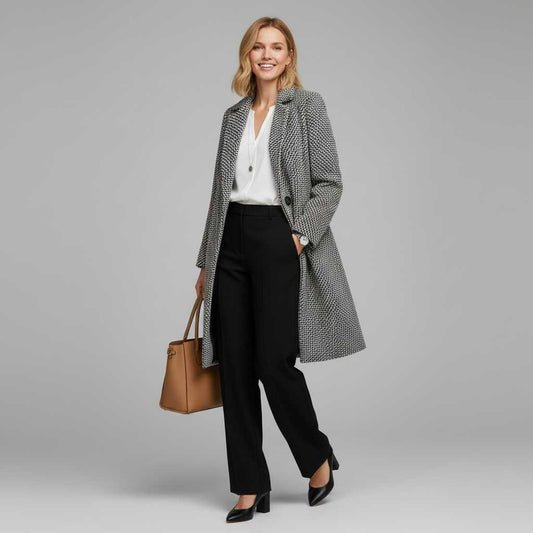 Elegant Long Wool Coat | Women's Winter Outerwear