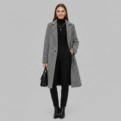 Elegant Long Wool Coat | Women's Winter Outerwear