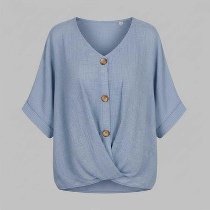 Elegant V-Neck Blouse | Women's Long Sleeve Top