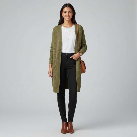 Elegant Women's Cardigan Sweater | Versatile Fashion Layer