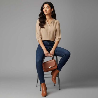 Silk Patchwork Blouse | Women's Versatile Summer Top